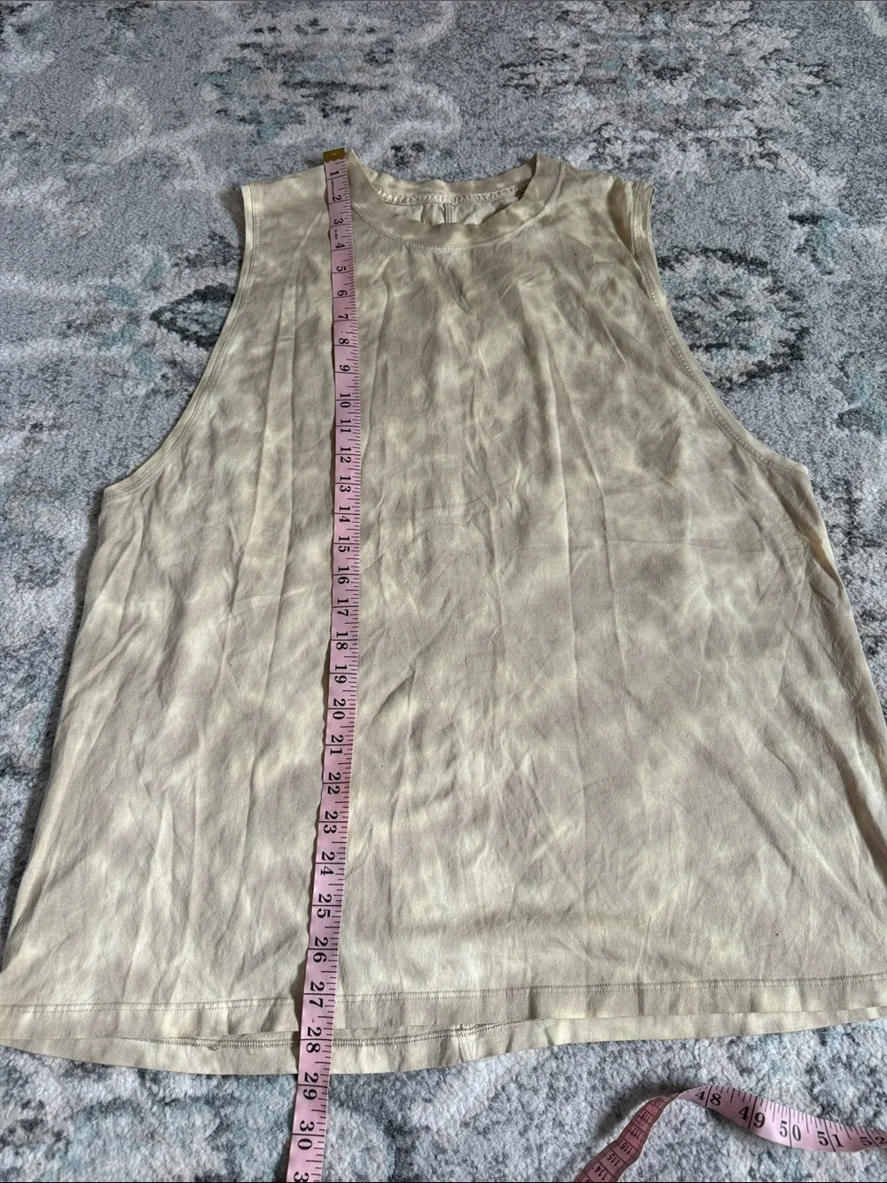 Lululemon All Yours Tank Top Marmoleado Tie Dye Lemon Chiffon Trench